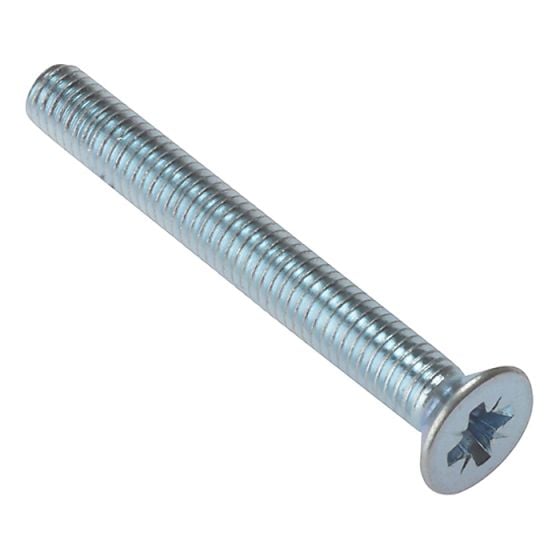 Machine Screw, Pozi Countersunk Head, Zinc Plated, Bagged