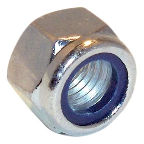 Hexagonal Nuts with Nylon Inserts, Zinc Plated, Boxed