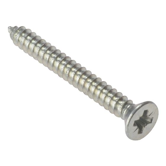 Self-Tapping Screw, Pozi, Countersunk, Zinc Plated, Boxed