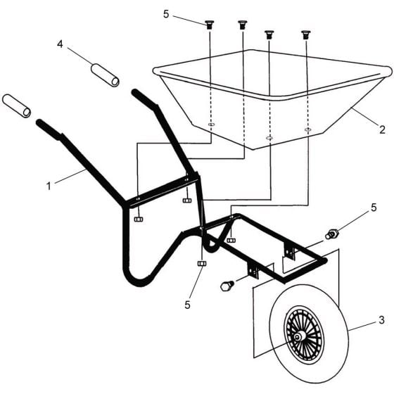 Main Assembly for Altrad/Belle Fort Cosmo (Cotta) Wheelbarrow