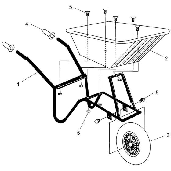 Main Assembly for Altrad/Belle Fort PE-100 Wheelbarrow