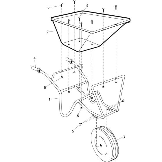 Main Assembly for Altrad/Belle Fort PE-160 Wheelbarrow