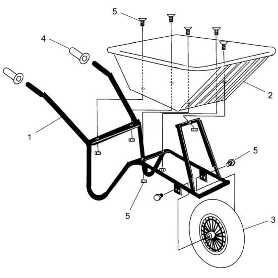 Main Assembly for Altrad/Belle Fort Rancher TK-100 Wheelbarrow