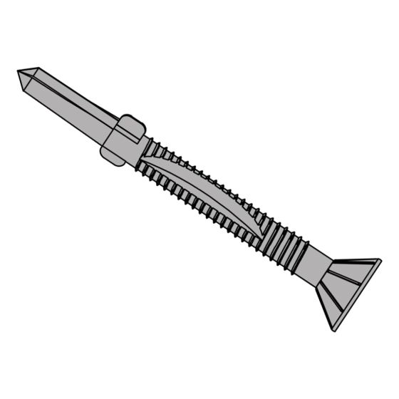 TechFast Timber to Steel CSK/Wing Screw No.5 Tip 5.5 x 50mm Box 100