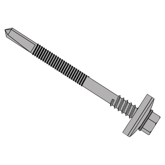 TechFast Composite Panels to Steel Hex Screw No.5 Tip 5.5 x 105mm Box 100