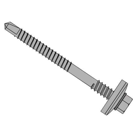 TechFast Composite Panels to Steel Hex Screw No.3 Tip 5.5 x 105mm Box 100