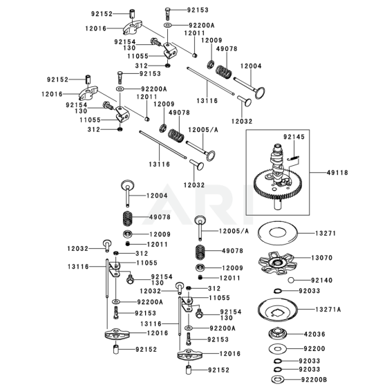 Valve / Camshaft for Kawasaki FR600V Engine