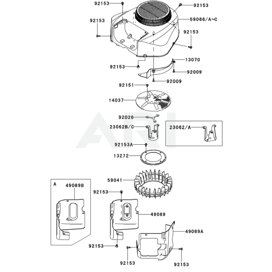 Cooling Equipment for Kawasaki FR691V Engine