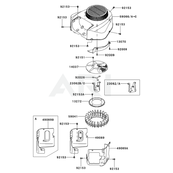 Cooling Equipment for Kawasaki FR730V Engine