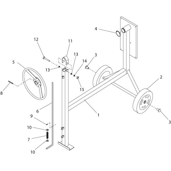 Frame Assembly for Altrad Belle TBE130 TBE165 Upright Mixers