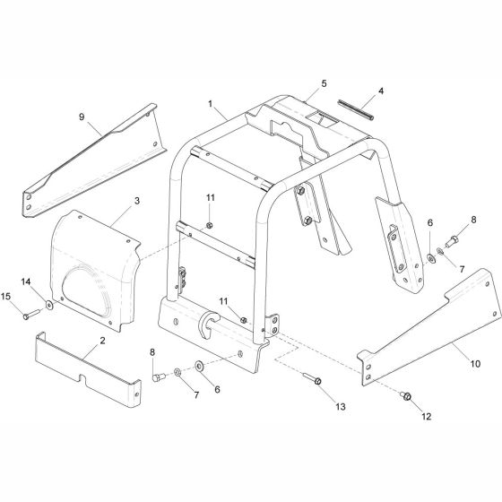 Frame Assembly for Altrad Belle RPC30 Reversible Plate (from 030037)