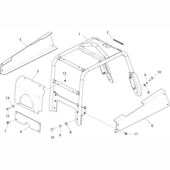 Frame Assembly for Altrad Belle RPC45 Reversible Plate (from SN 030508)