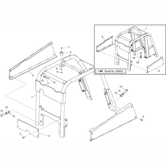 Frame Assembly for Altrad Belle RPC60 Reversible Plate (from SN 043180)