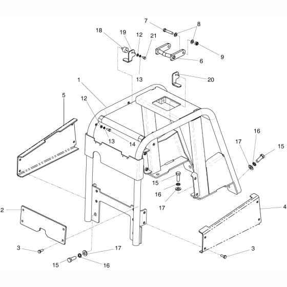 Frame Assembly for Altrad Belle RPC60 Reversible Plate (up to SN 043179)