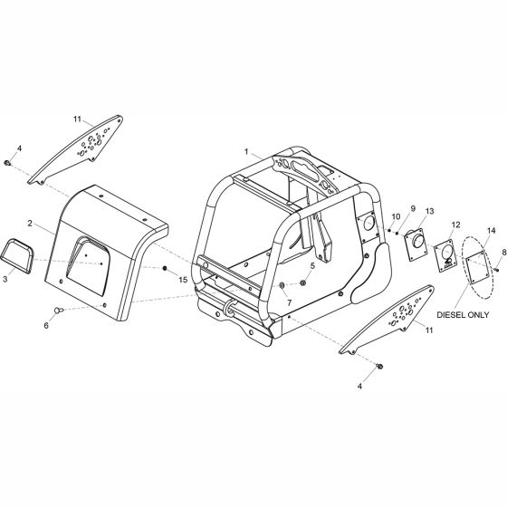 Frame Assembly for Altrad Belle RPX35 Reversible Plate