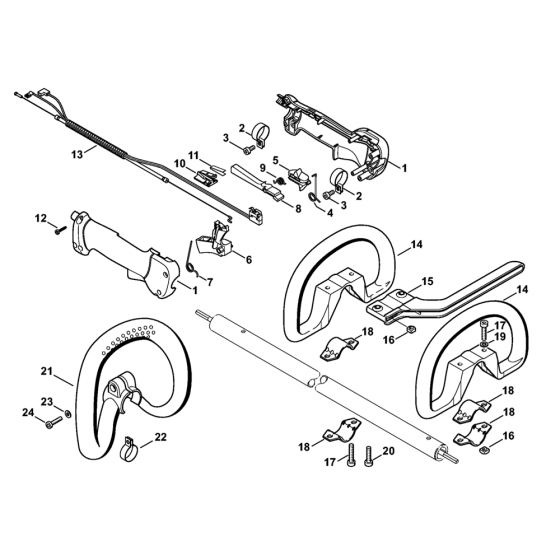 Stihl FS100 FS110 Handle Assembly