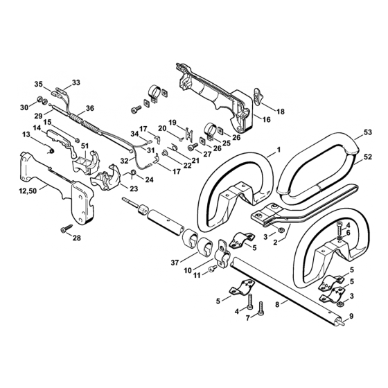 Stihl FS106 Loop Handle Assembly