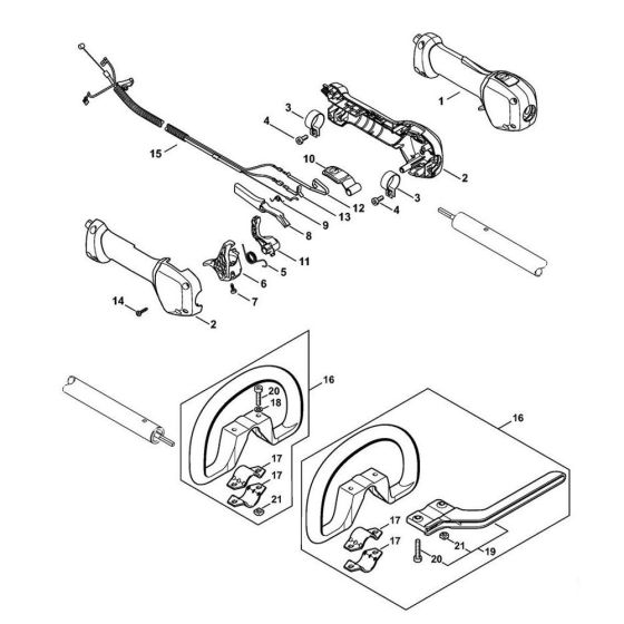 Stihl FS111 Handle Assembly