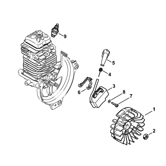 Stihl FS111 Ignition System Assembly