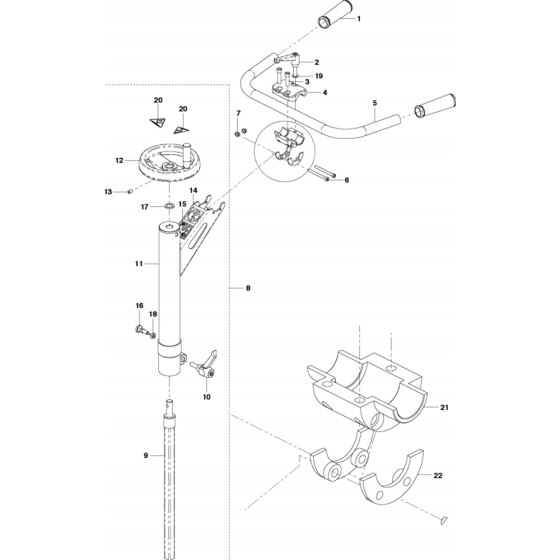 Crank Assembly for Husqvarna FS305 Floor Saw