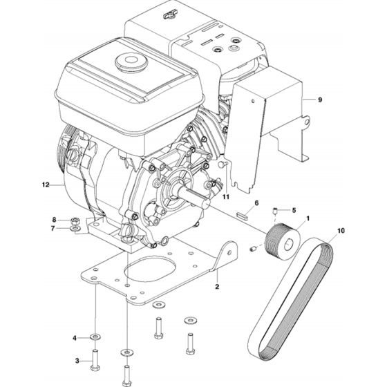 Motor Assembly for Husqvarna FS309 Floor Saw