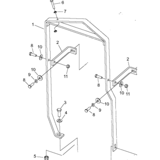 Lift Bail - Gas Models Assembly for Husqvarna FS3500 Floor Saw