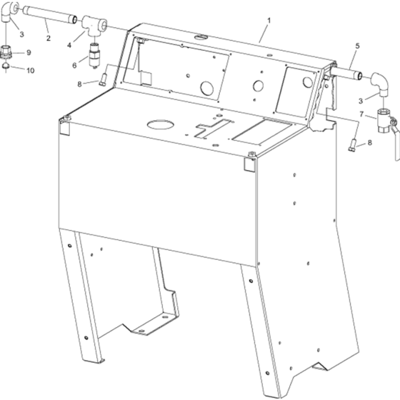 Cowl, Water Piping & Switch Assembly for Husqvarna FS3500 Floor Saw