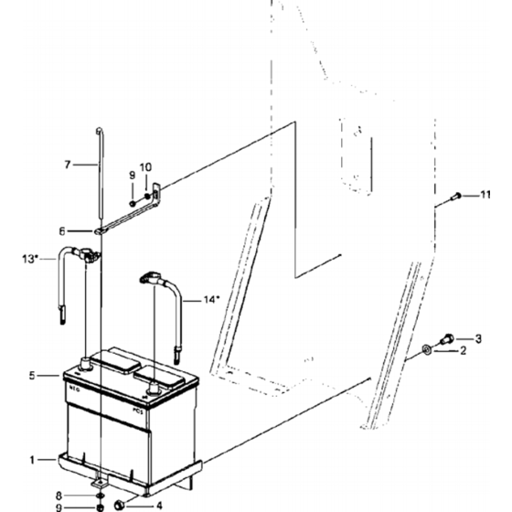 Battery Assembly for Husqvarna FS3500 E Floor Saw