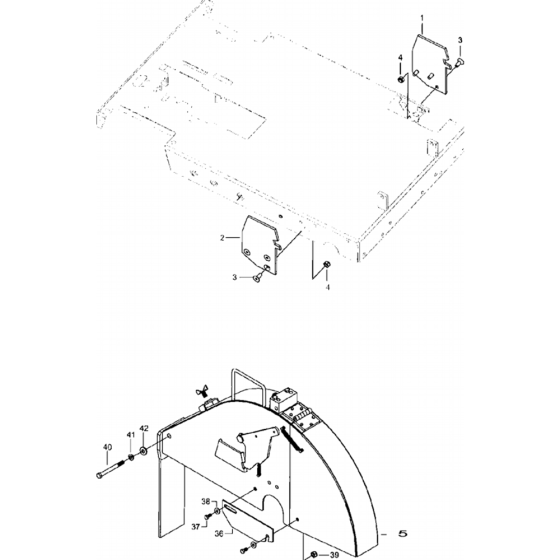 Attachments Assembly for Husqvarna FS3500 E Floor Saw