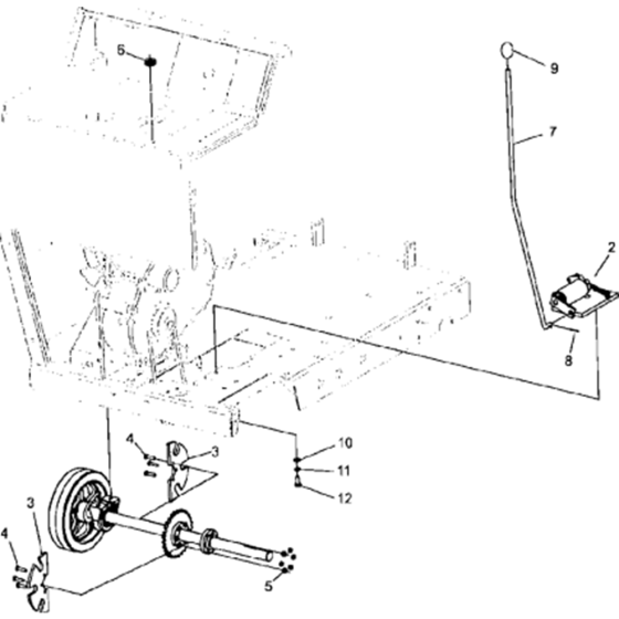 Parking Brake Assembly for Husqvarna FS3500 E Floor Saw