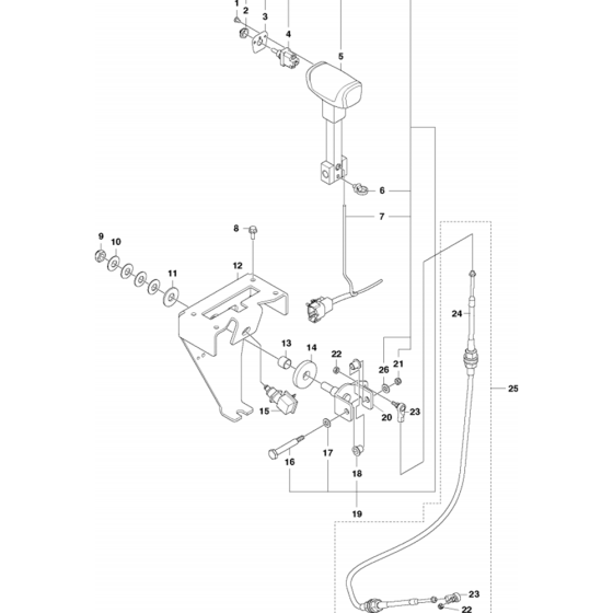 Speed Control Assembly for Husqvarna FS3500 G Floor Saw