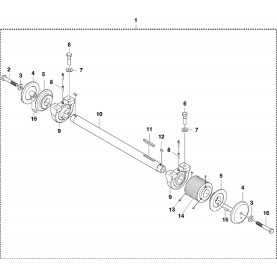 Blade Shaft Assembly for Husqvarna FS3500 G Floor Saw