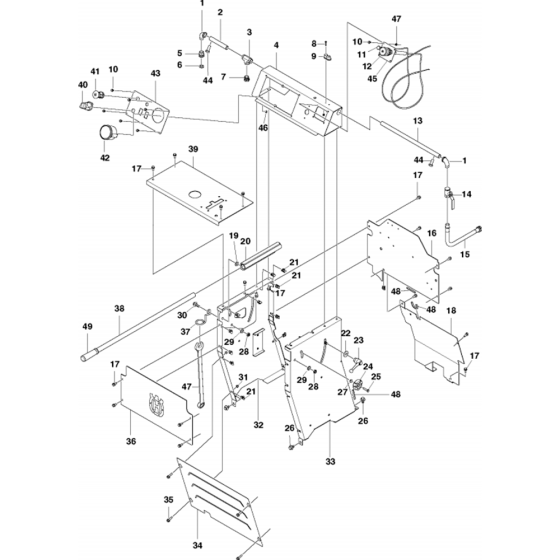 Cowl Assembly for Husqvarna FS3500 G Floor Saw