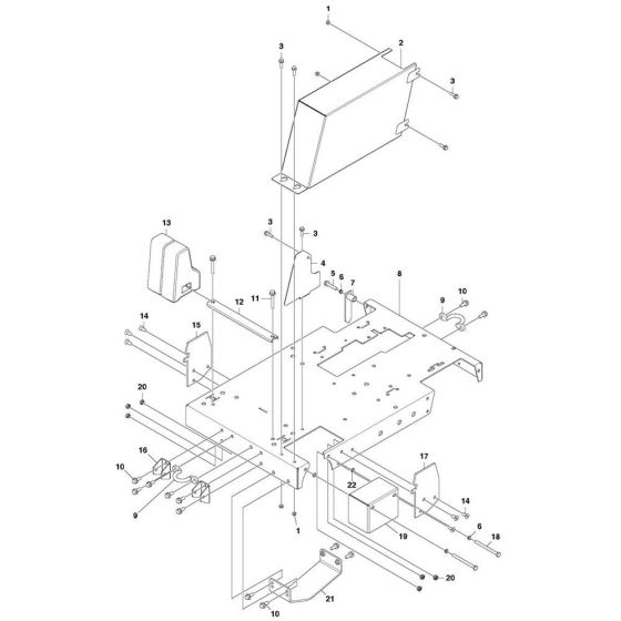 Base Plate Assembly for Husqvarna FS3500 G II Floor Saw