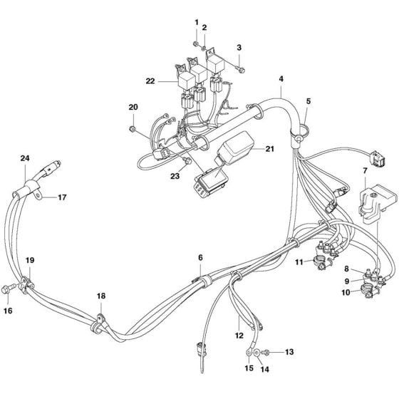 Electrical Assembly for Husqvarna FS3500 G II Floor Saw