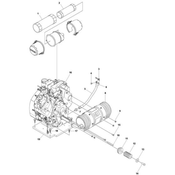 Engine Assembly for Husqvarna FS3500 G II Floor Saw