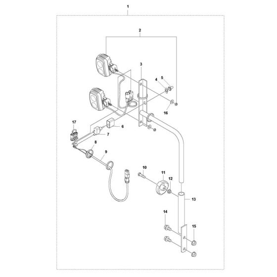 Lighting Assembly for Husqvarna FS3500 G II Floor Saw