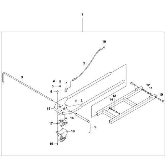 Pointer Front Assembly for Husqvarna FS3500 G II Floor Saw