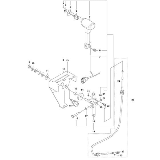 Speed Control Assembly for Husqvarna FS3500 G II Floor Saw