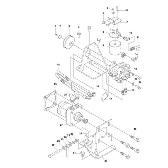 Transmission Assembly for Husqvarna FS3500 G II Floor Saw