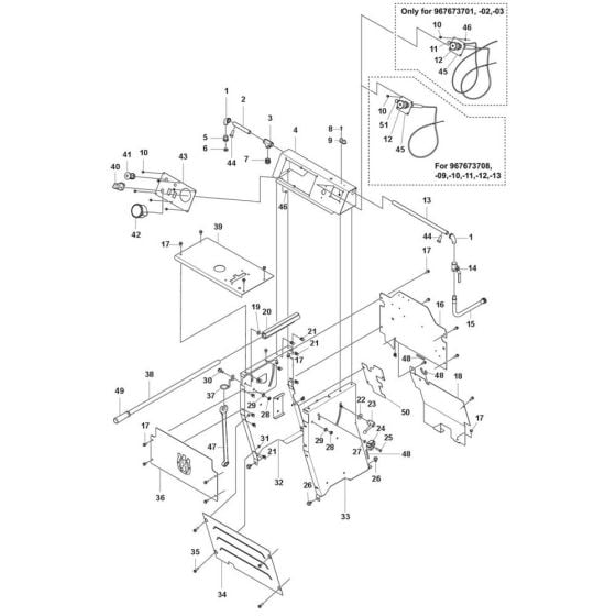 Cowl Assembly for Husqvarna FS3500 G II Floor Saw