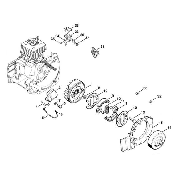 Ignition system Assembly for Stihl FS360 FS420 FS420L Clearing Saw