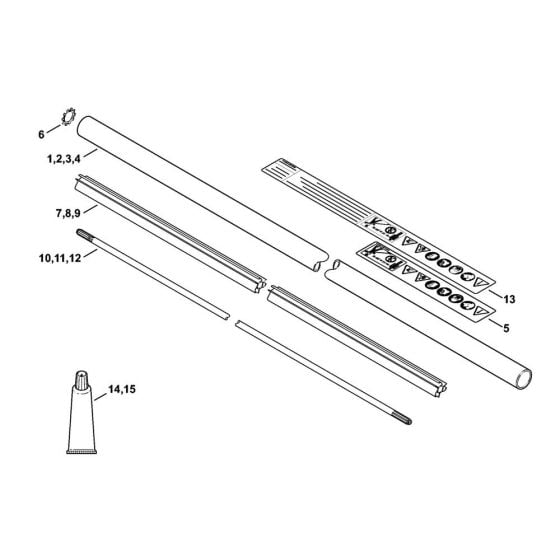 Drive tube assembly Assembly for Stihl FS360C FS410C Clearing Saw