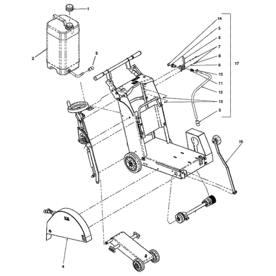 Frame Assembly for Husqvarna FS400 Floor Saw