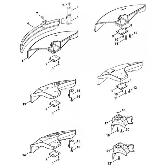 Deflector Assembly for Stihl FS400 FS450 FS480 Clearing Saw