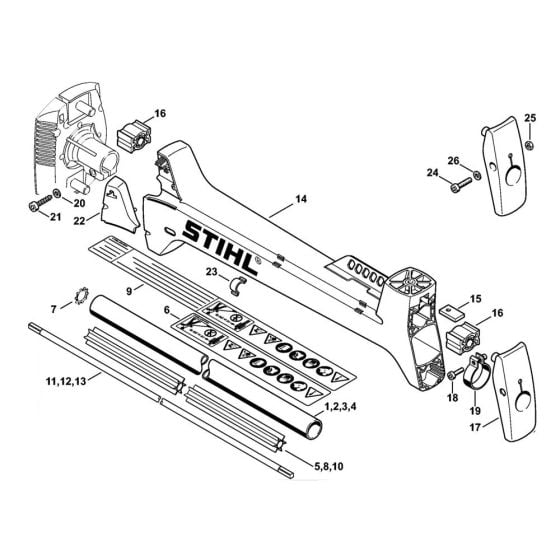 Drive tube assembly Assembly for Stihl FS400 FS450 FS480 Clearing Saw