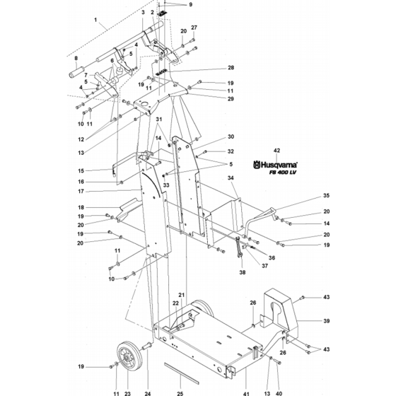 Handle Assembly for Husqvarna FS400 LV Floor Saw