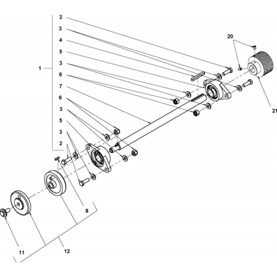 Blade Arm Assembly for Husqvarna FS400 LV Floor Saw