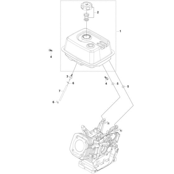 Fuel Tank Assembly for Husqvarna FS400 LVS Floor Saw