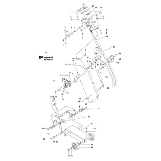 Height Adjusment Assembly for Husqvarna FS400 LVS Floor Saw